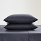 Pair of dark blue square pillowcases