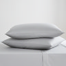 Pair of silver square pillowcases