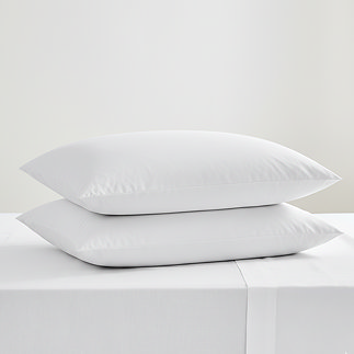Pair of White Square Pillowcases