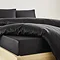 Deep fitted sheet in black close up image 2