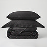 Cotton Sateen Duvet Cover in black product image 2