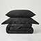 Cotton Sateen Duvet Cover in black product image 2