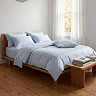 300TC Cotton Sateen Duvet Cover - Light Blue