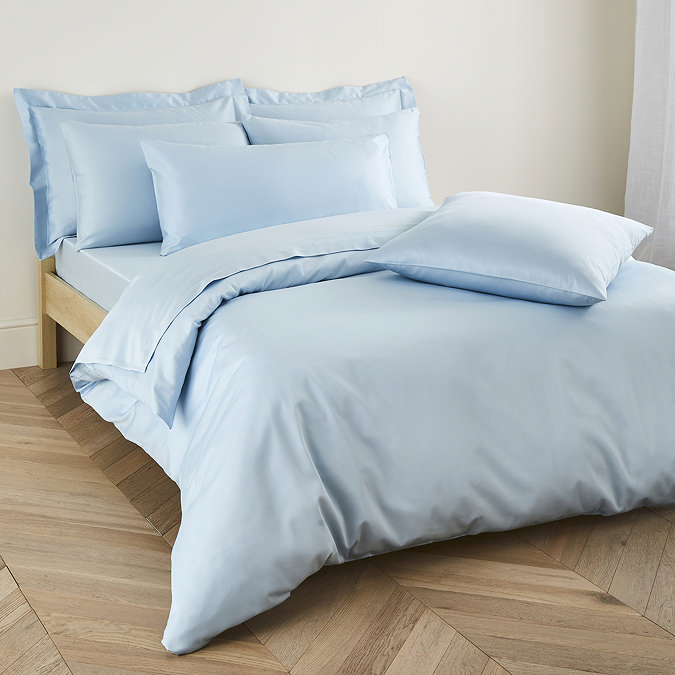 Complete Plain Dye collection in Light Blue  on bed image 4