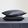 Pair of dark blue king size pillowcases