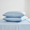 Pair of light blue king size pillowcases