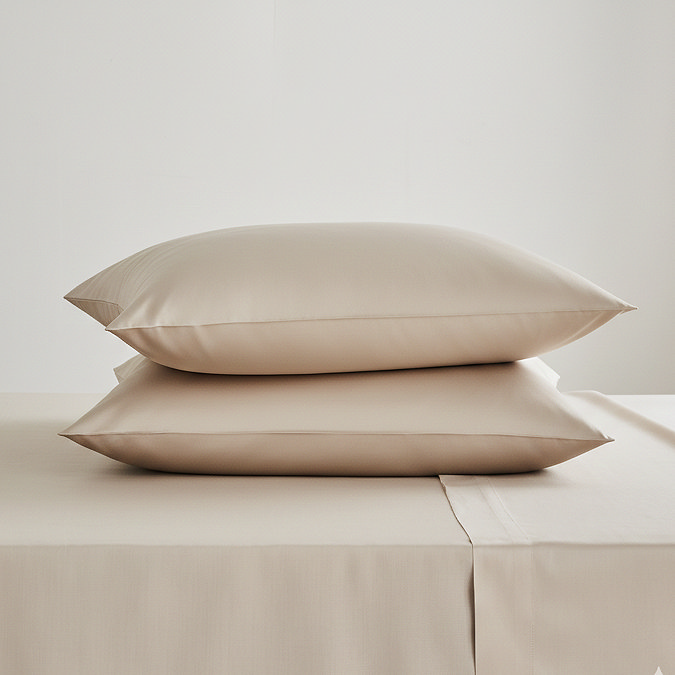 Pair of natural king size pillowcases
