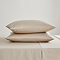 Pair of natural king size pillowcases