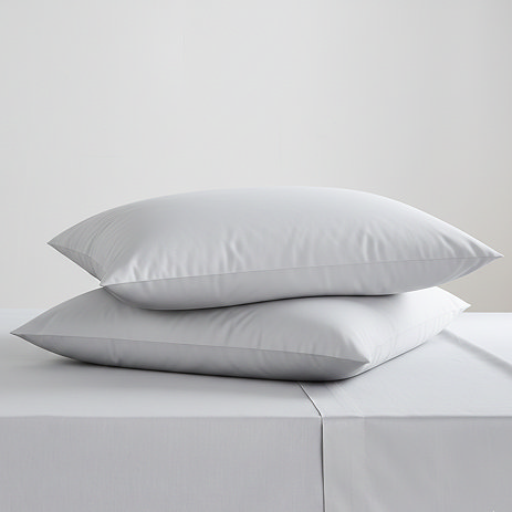 Pair of silver king size pillowcases