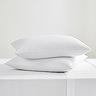 Pair of white king size pillowcases