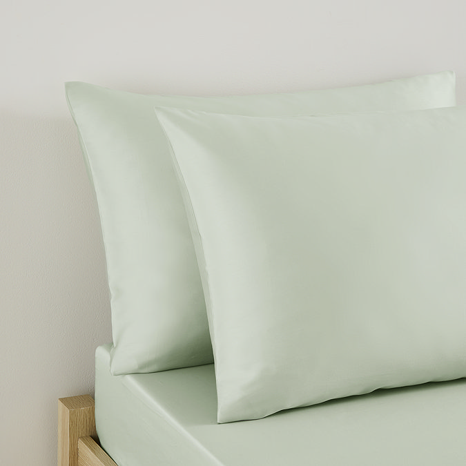 Pillowcase pair in sage image 1