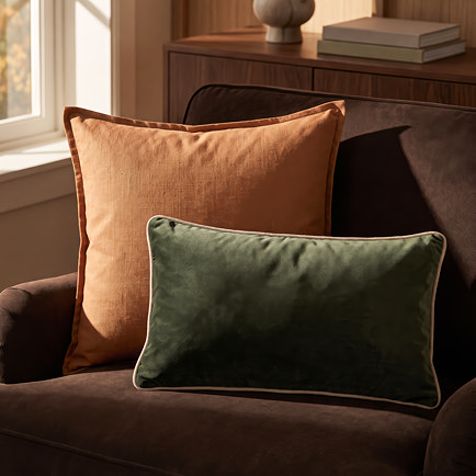 Toffee & Green Cushions Content