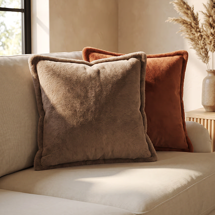 Mocha & Rust Cushions Content