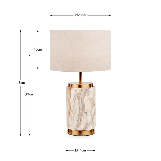 Addison stone effect ceramic table lamp