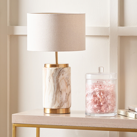Addison stone effect ceramic small table lamp