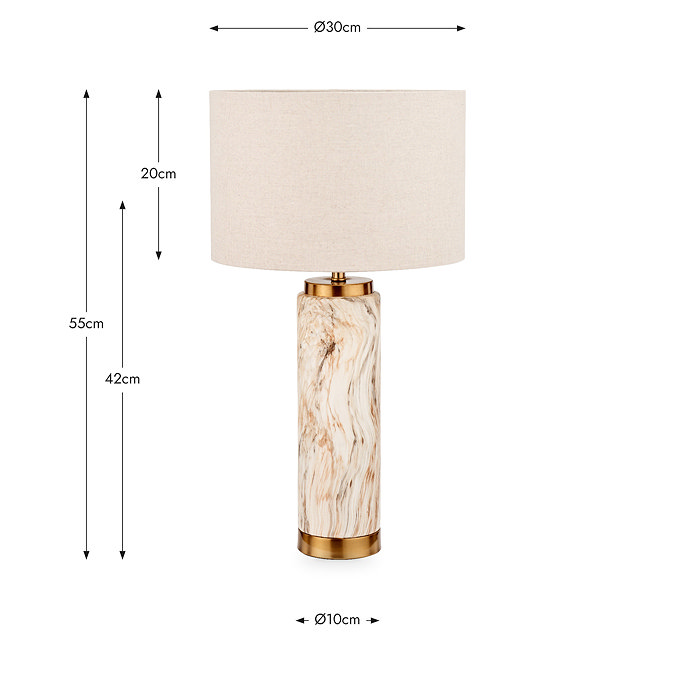 Addison stone effect ceramic tall table lamp