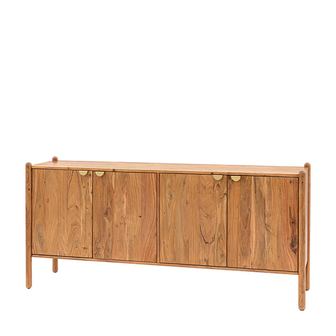 cut out image of four door acacia wood sideboard