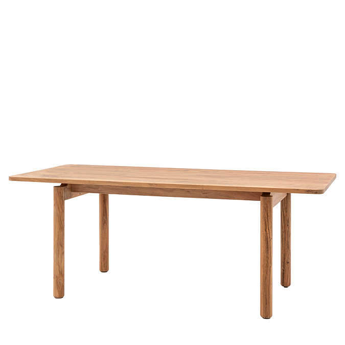 cut out image of rectangular acacia wood dining table