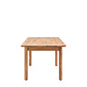 side on cut out image of rectangular acacia wood dining table