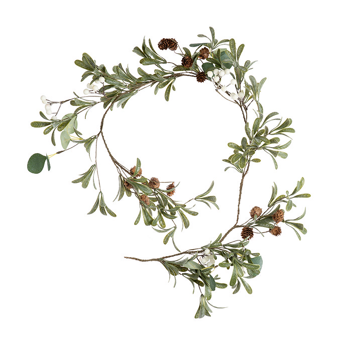 Adeline Mistletoe and cone garland