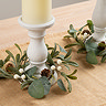 adeline set of 2 mistletoe and cone candle rings