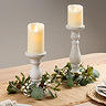 adeline set of 2 mistletoe and cone candle rings