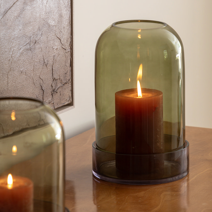 Aelia Large Smoked Candle Holder