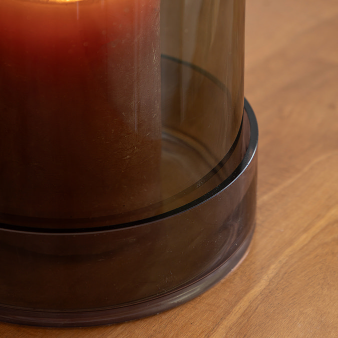Aelia Large Smoked Candle Holder