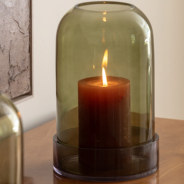 Aelia Large Smoked Candle Holder
