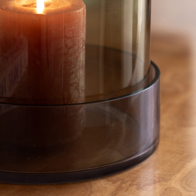 Aelia Small Smoked Candle Holder