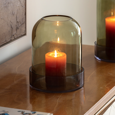 Aelia Small Smoked Candle Holder