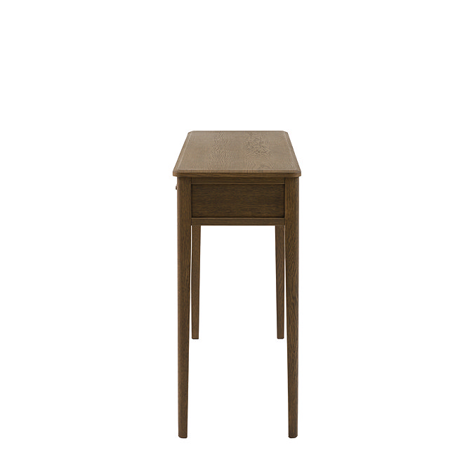 Alden 2 drawer console table walnut