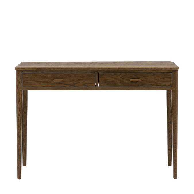 Alden 2 drawer console table walnut