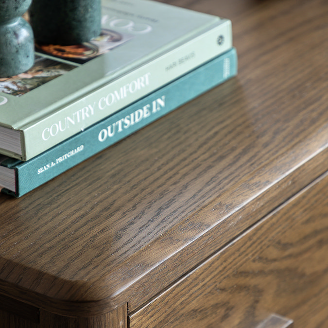 Alden 3 Drawer chest in walnut wood