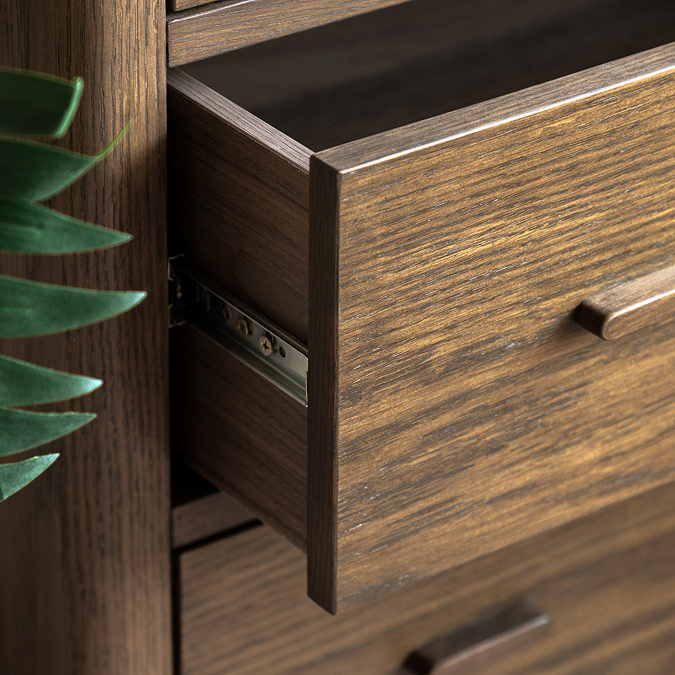 Alden 3 Drawer chest in walnut wood