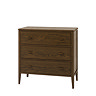 Alden 3 Drawer chest in walnut wood