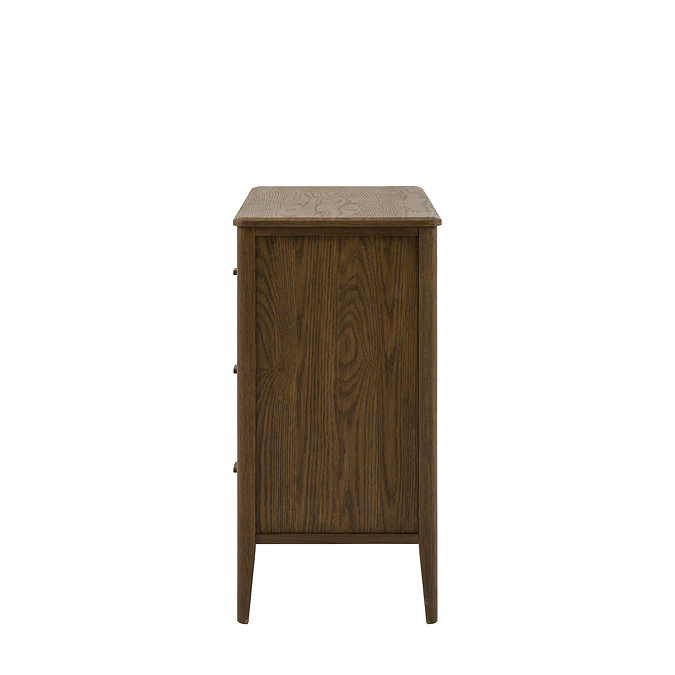 Alden 3 Drawer chest in walnut wood