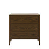 Alden 3 Drawer chest in walnut wood