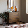 Alden 3 drawer chest of drawers in walnut dark wood
