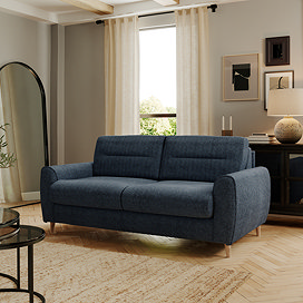 Alexander Chenille 2 Seater Sofa Bed - Blue main image