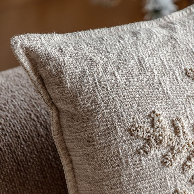 Alivia Embroidered Snowflake Cushion