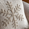 Alivia Embroidered Snowflake Cushion