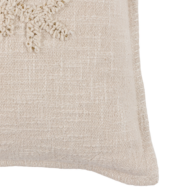 Alivia Embroidered Snowflake Cushion