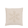 Alivia Embroidered Snowflake Cushion