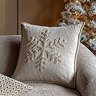 Alivia Embroidered Snowflake Cushion