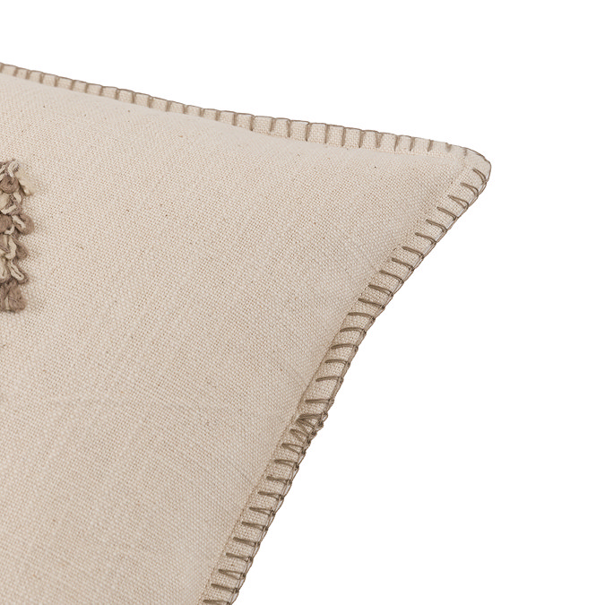 Alivia Embroidered Trees Cushion natural