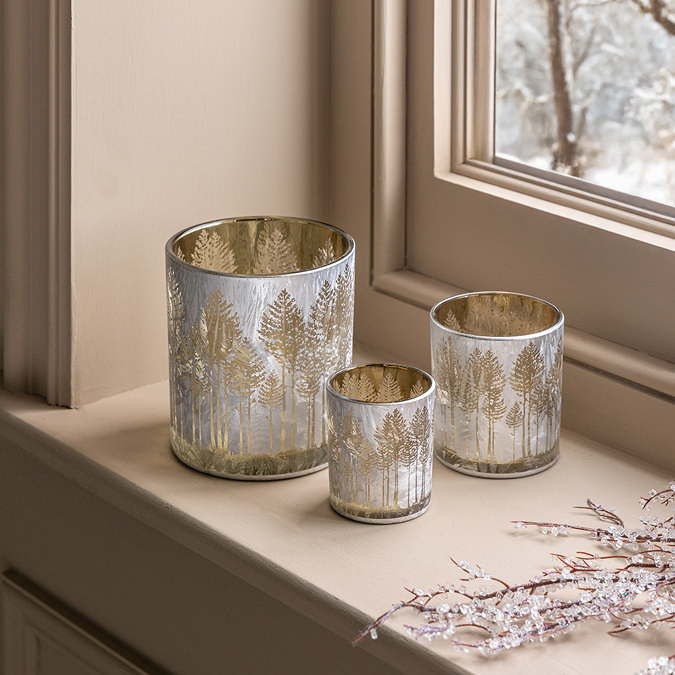 Christmas set of 3 candle Holders