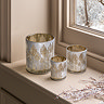 Christmas set of 3 candle Holders