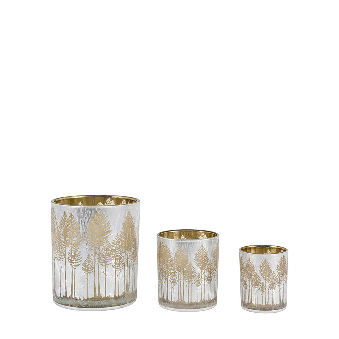 Christmas set of 3 candle Holders