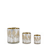 Christmas set of 3 candle Holders